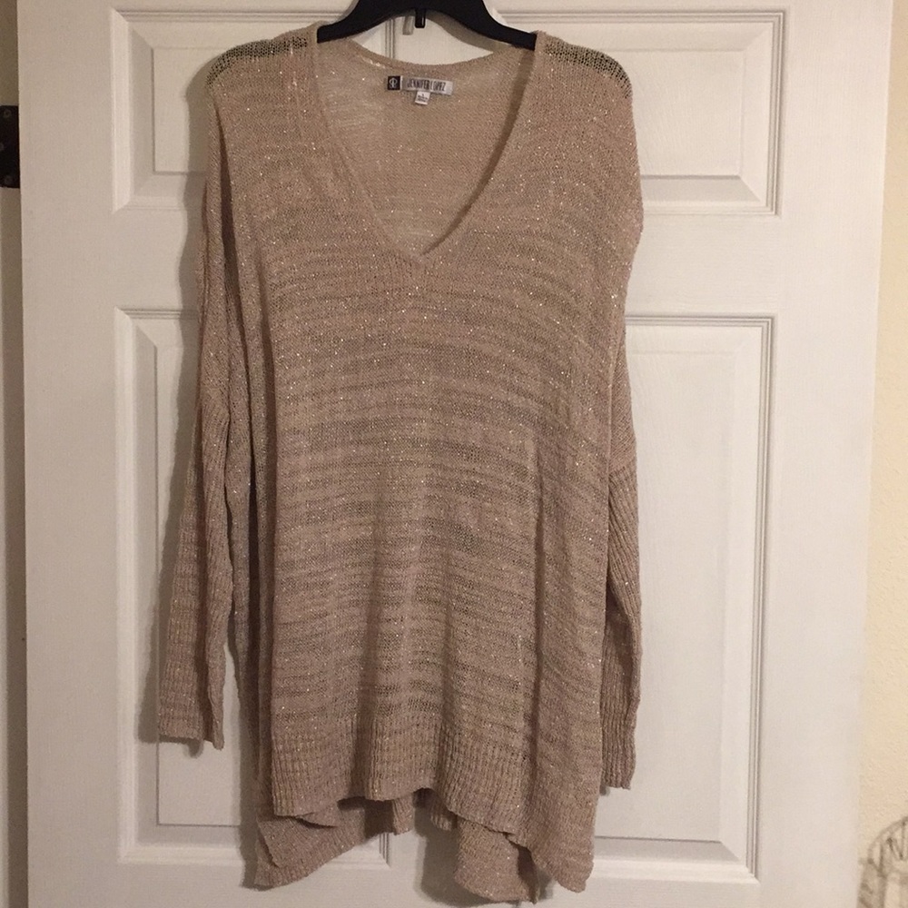 Oversized Tan long sleeve shirt